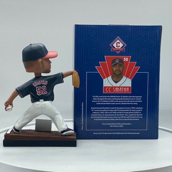 MLB CC Sabathia Cleveland Guardians Bobblehead Indians Drugmart 2024 NEW - Picture 4 of 9